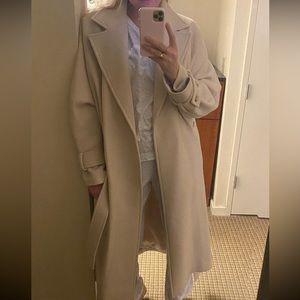 Zara long wool trench coat